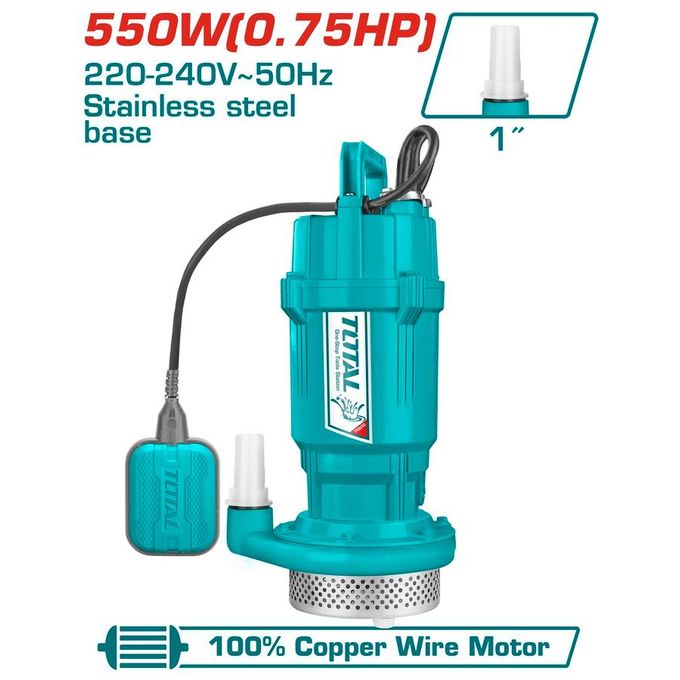 1-3-3.jpg TOTAL Submersible pump 550W(0.75HP) - Image 1