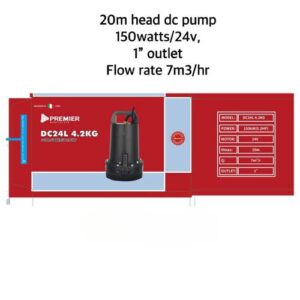 Premier Solar Submersible Pump 20M Lift Height