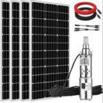 Submersible water pump 110m complete with solar panels