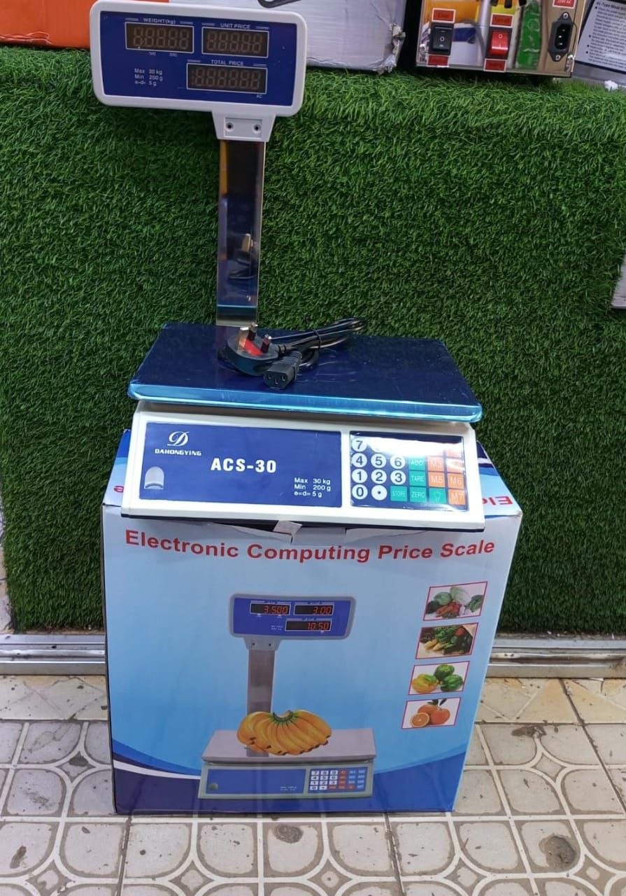 46917f93-84ee-436b-9d5f-6ee604f0fe44.jpg Acs banana price computing scale 30kg - Image 1
