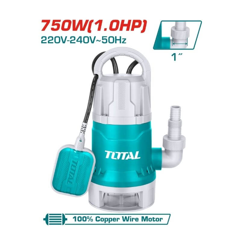 77.jpg TOTAL Sewage submersible pump 750W(1.0HP) - Image 1