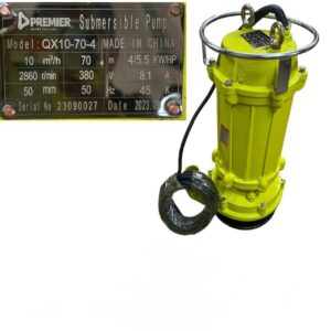 Premier Submersible pump 5.5hp 70M head