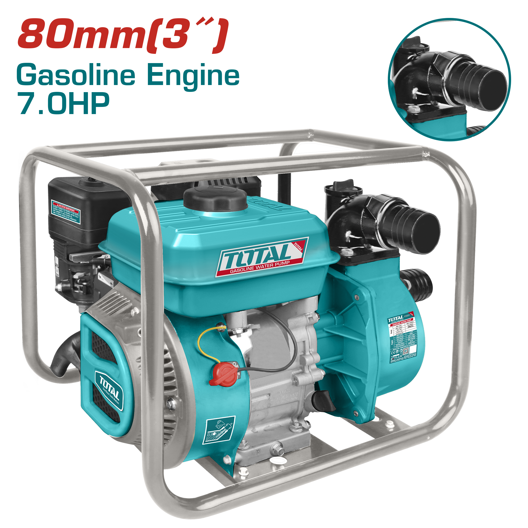 TP3302.png TOTAL Gasoline water pump 80mm,3" - Image 1