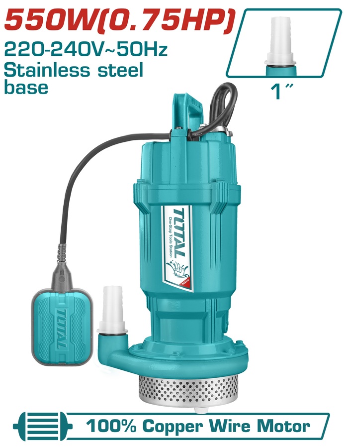 TWP65506-1.jpg Total Submersible pump 550W(0.75HP) Max.head:25M - Image 1